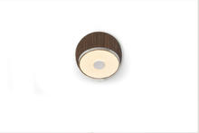 Koncept Inc GRW-S-CRM-OWT-PI - Gravy Wall Sconce - Chrome body, Oiled Walnut plates - Plug-in